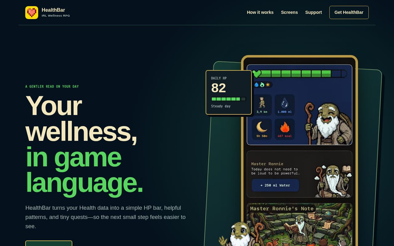 Preview of Healthbar Site
