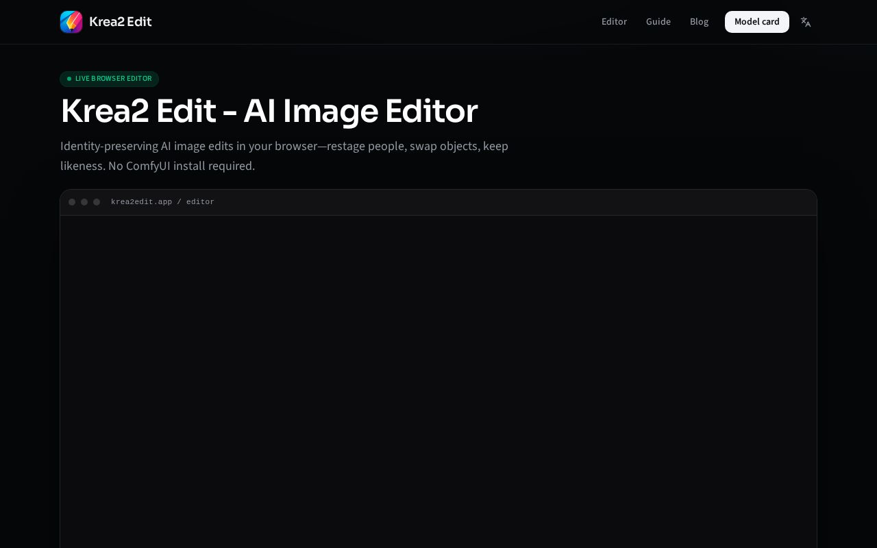 Preview of Krea2 Edit