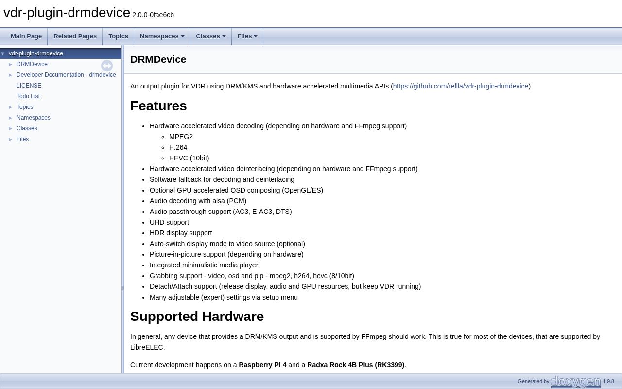 Preview of Vdr Plugin Drmdevice