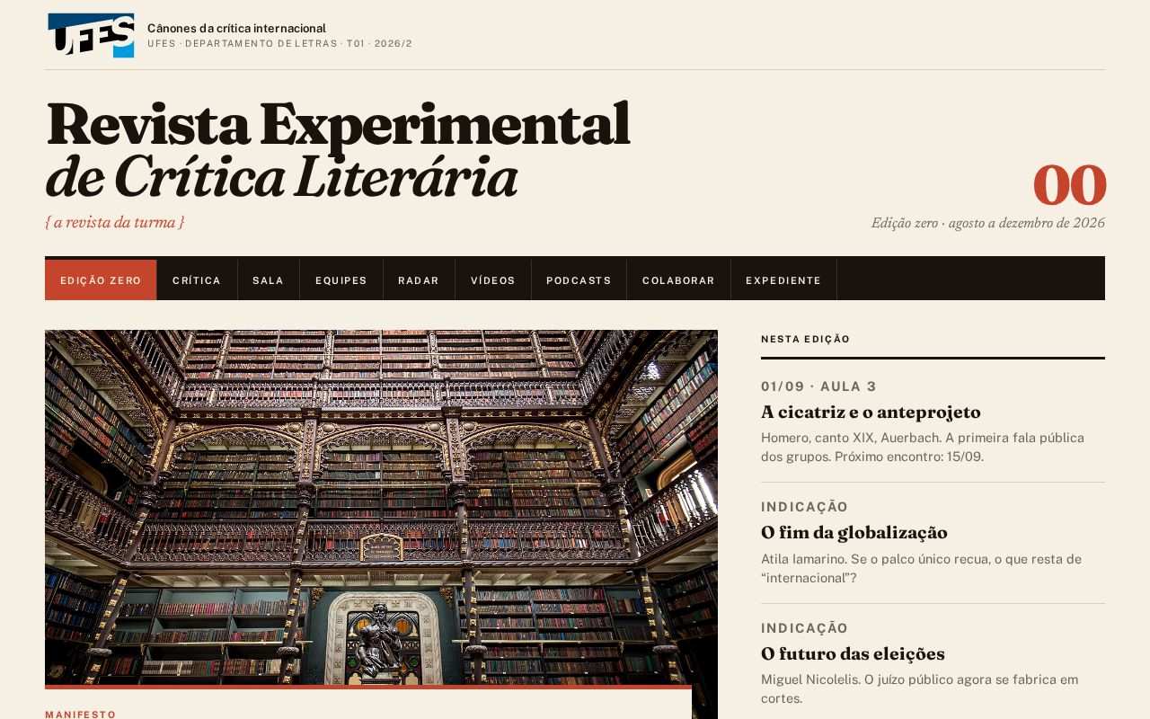 Preview of Revista Experimental Canones