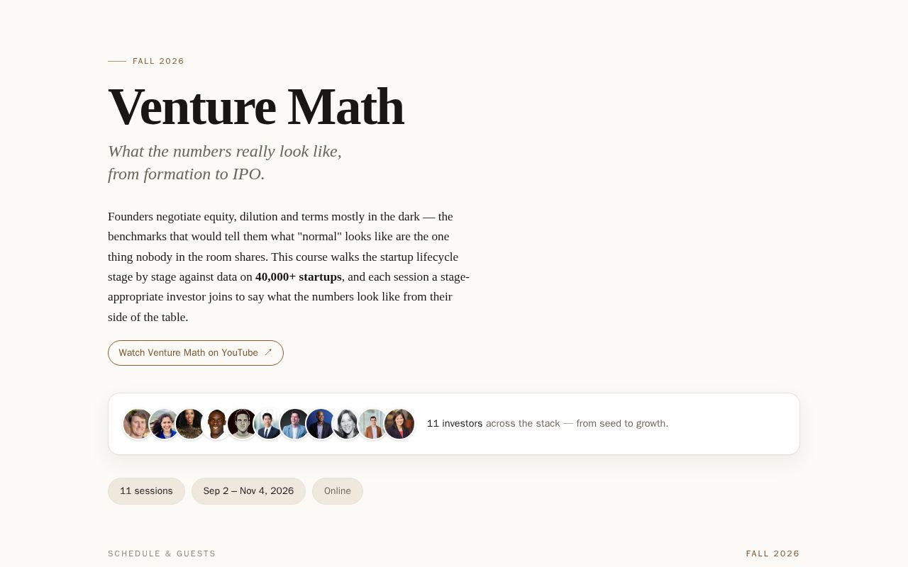 Preview of Venture Math