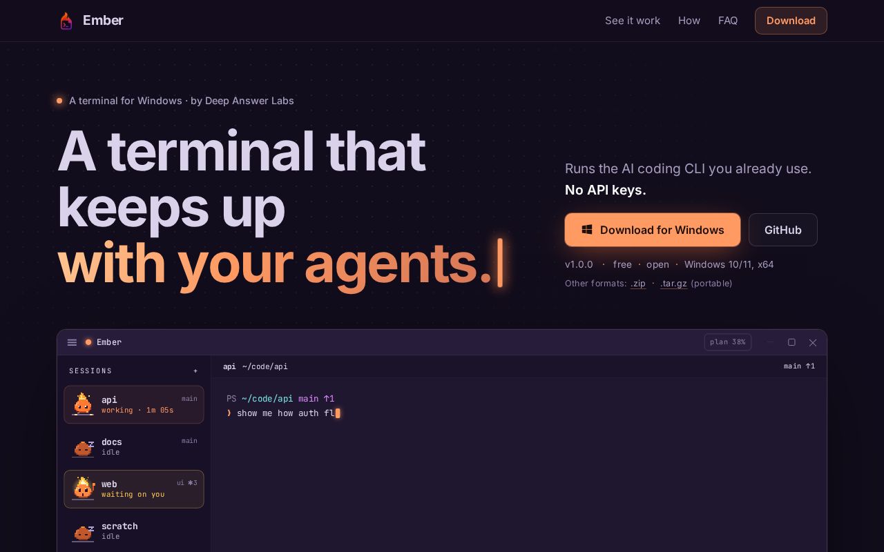 Preview of Ember Terminal