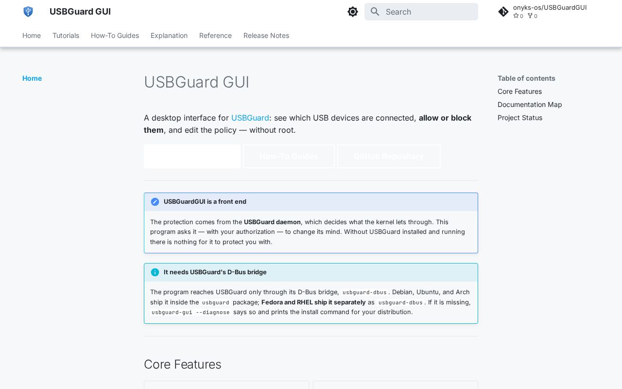 Preview of USBGuardGUI
