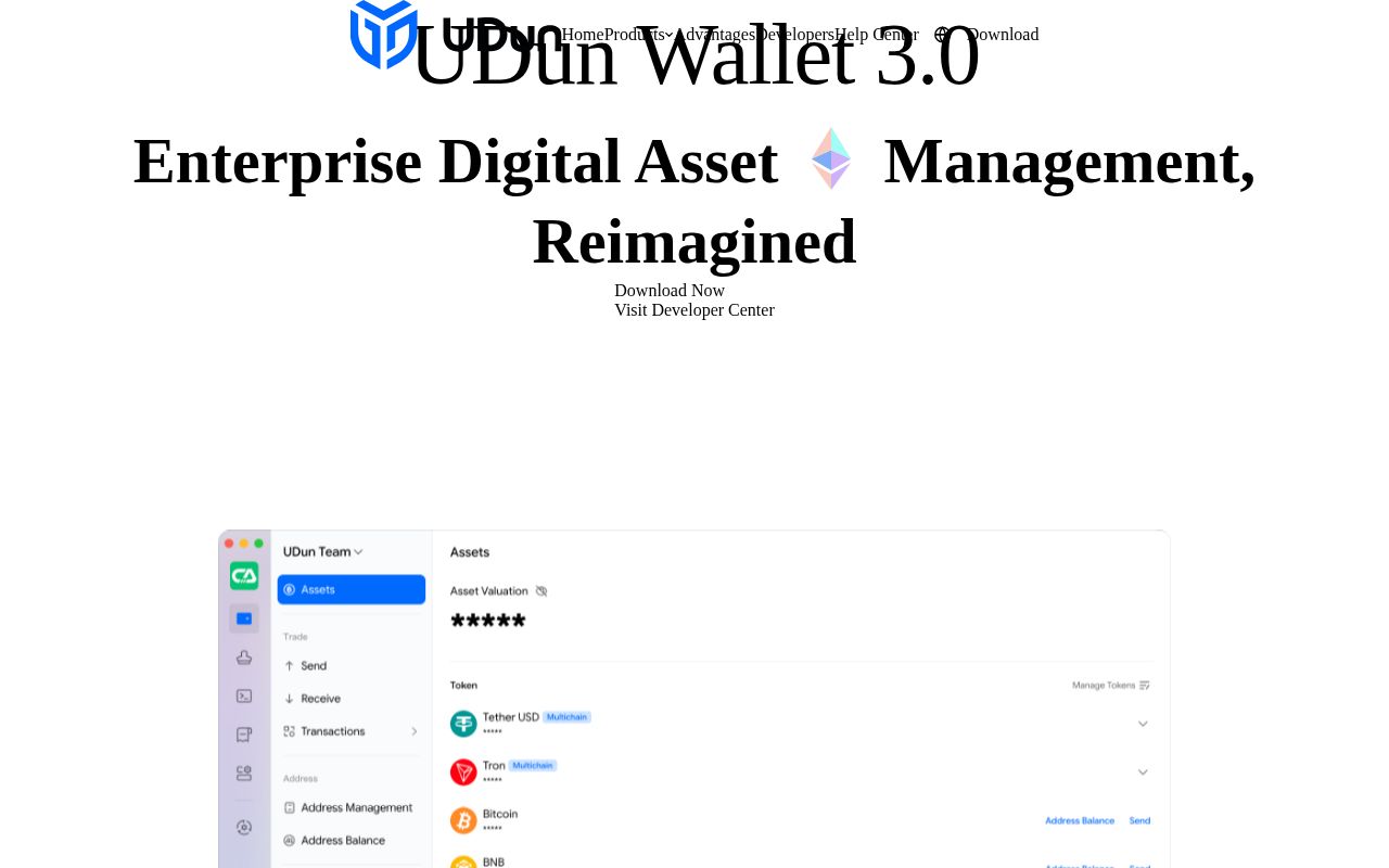 Preview of Udun official website — built on EverGreen Design System (Website)