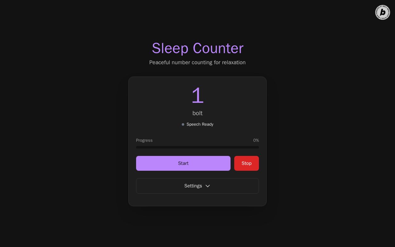 Preview of Bolt Sleep Counter - One Shot Prompt