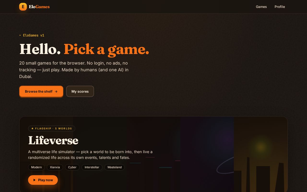 Preview of EloGames