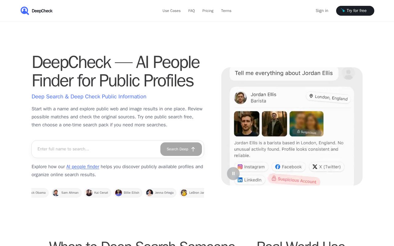 Preview of DeepCheck