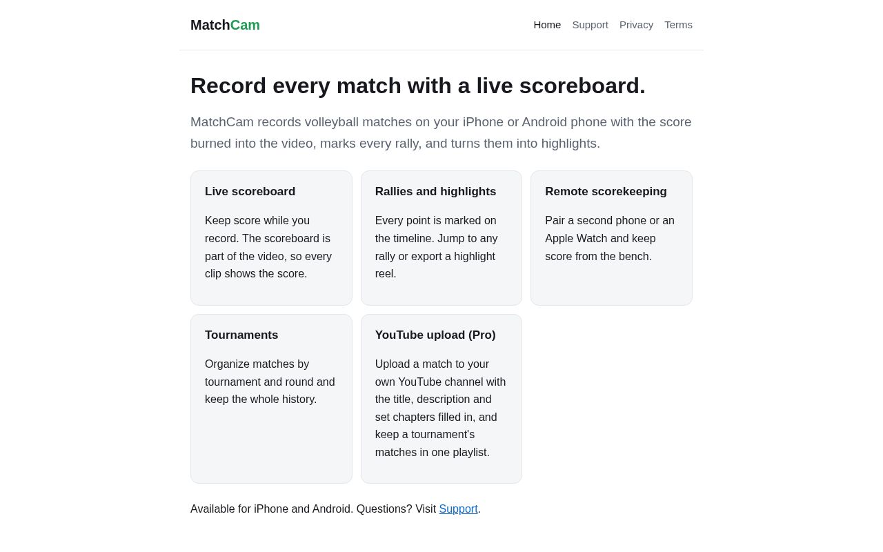 Preview of Matchcam Site