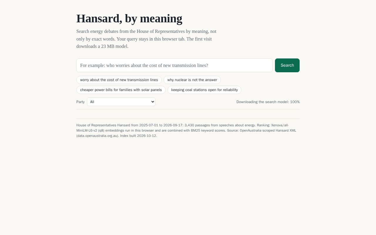 Preview of Hansard Semantic