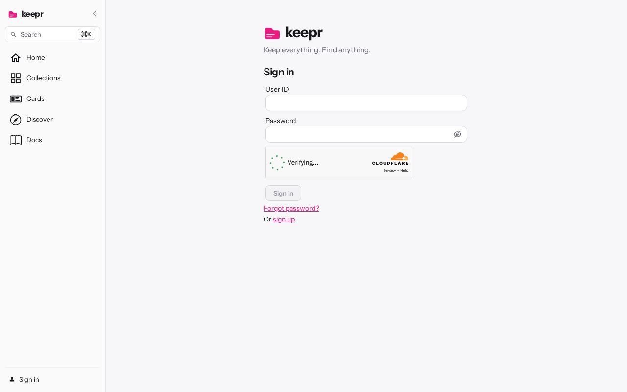 Preview of Keepr Agent