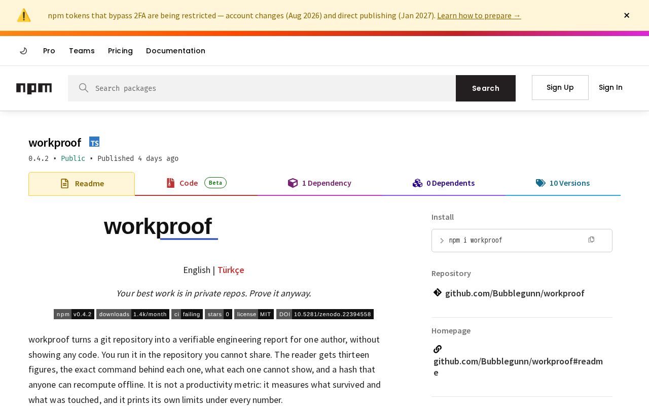 Preview of Workproof