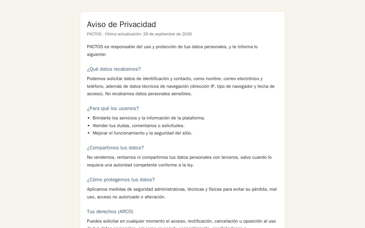 Preview of URLPrivacidad