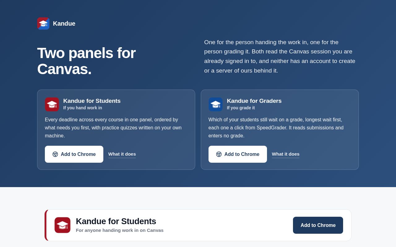 Preview of Site, feedback form and issue tracker for the Kandue Chrome extensions.