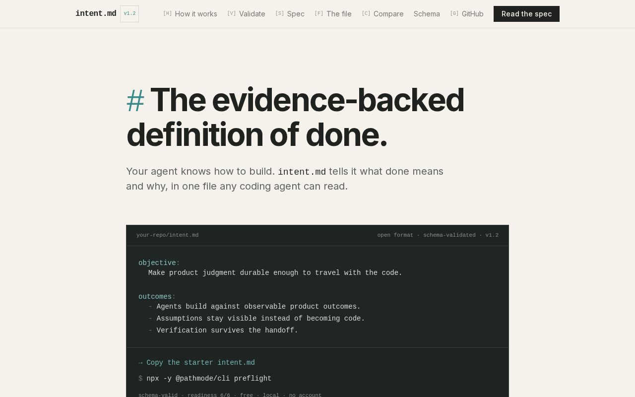 Preview of Intentspec