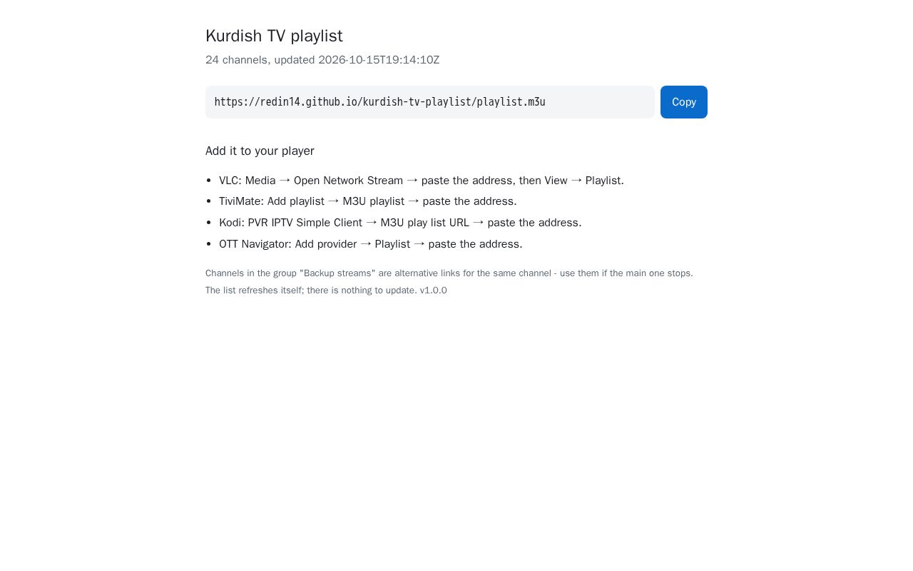 Preview of Kurdish Tv Playlist