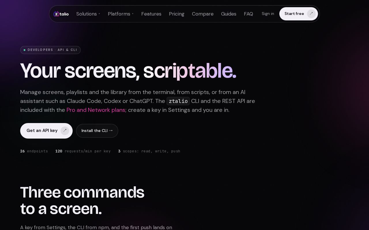 Preview of Ztalio Cli