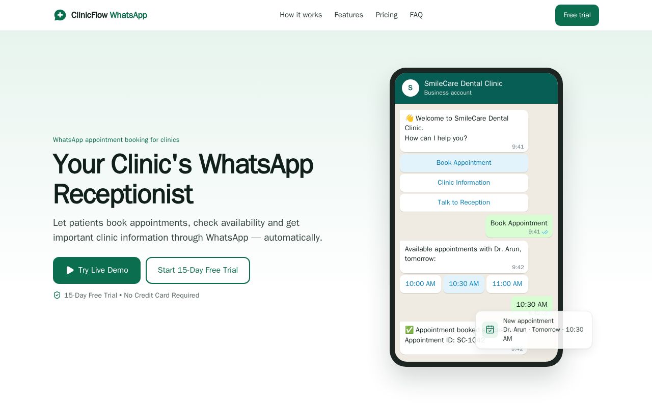 Preview of ClinicFlow