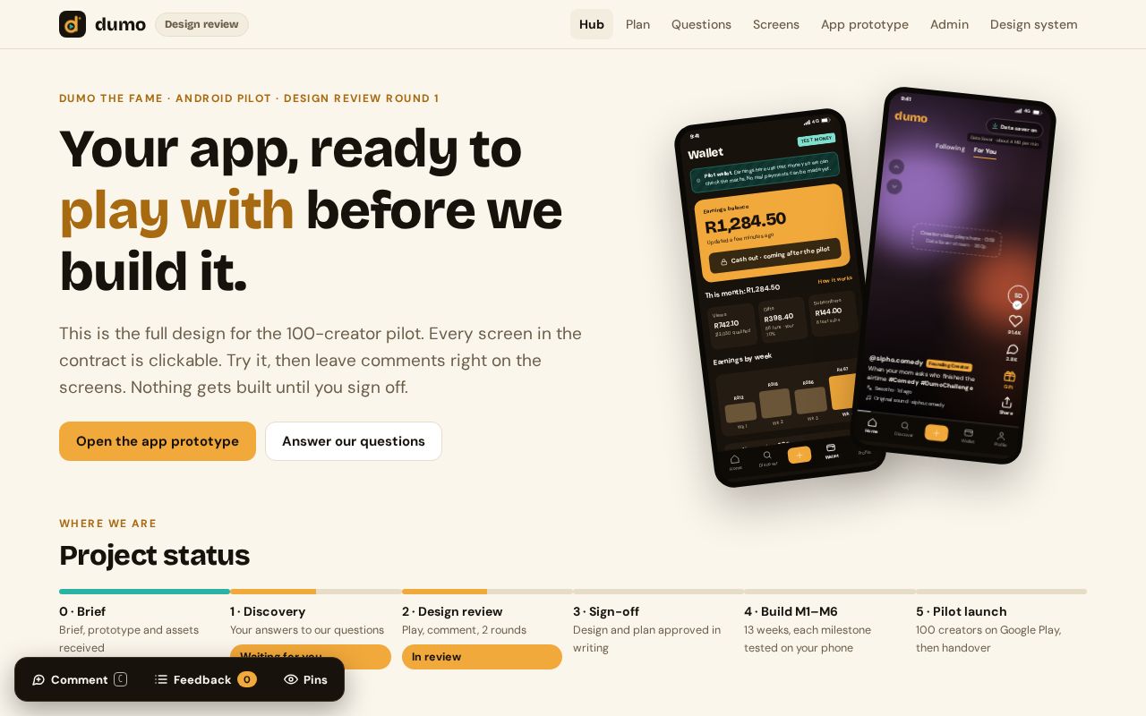 Preview of Dumo Design Review