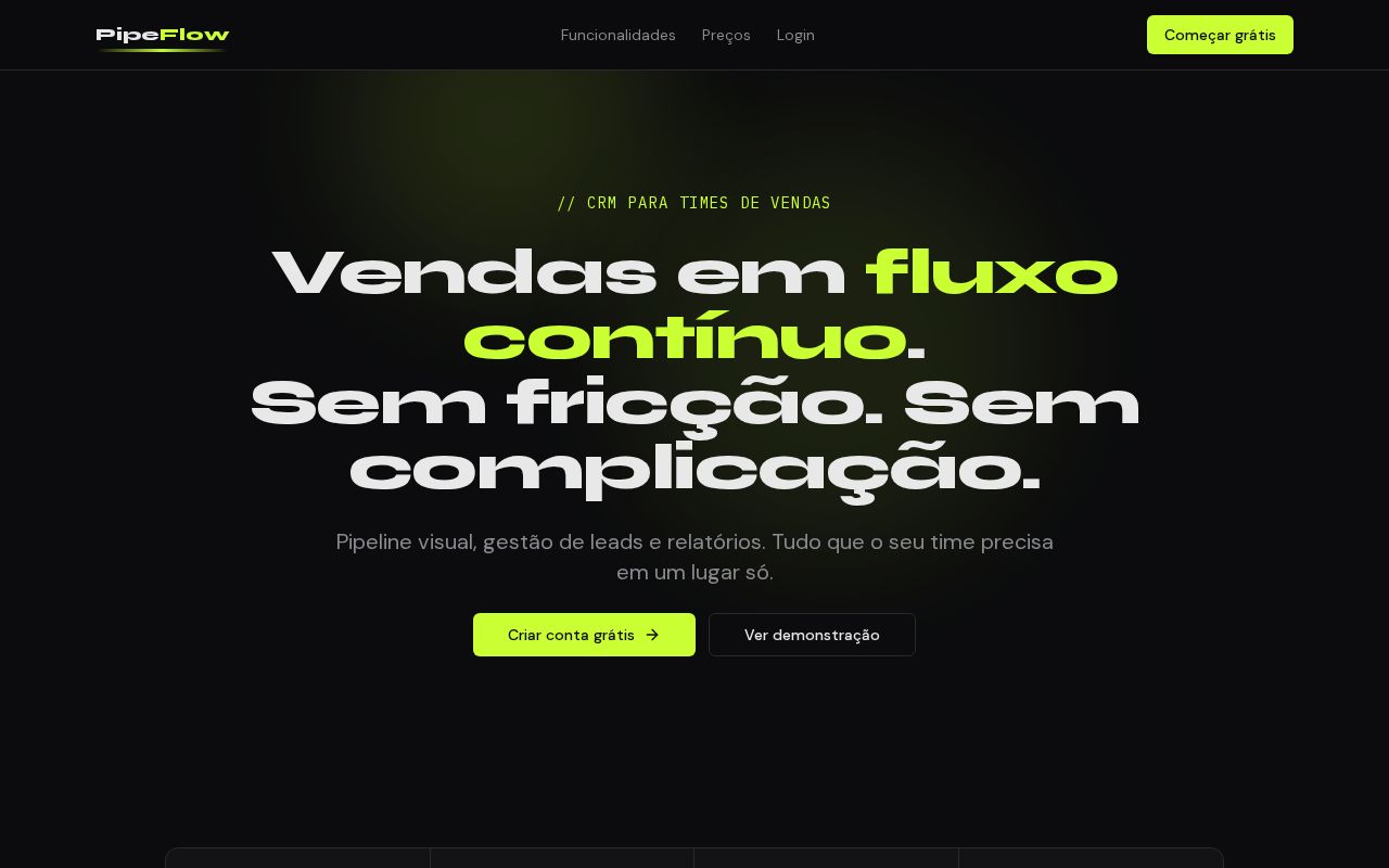 Preview of PipeFlow CRM