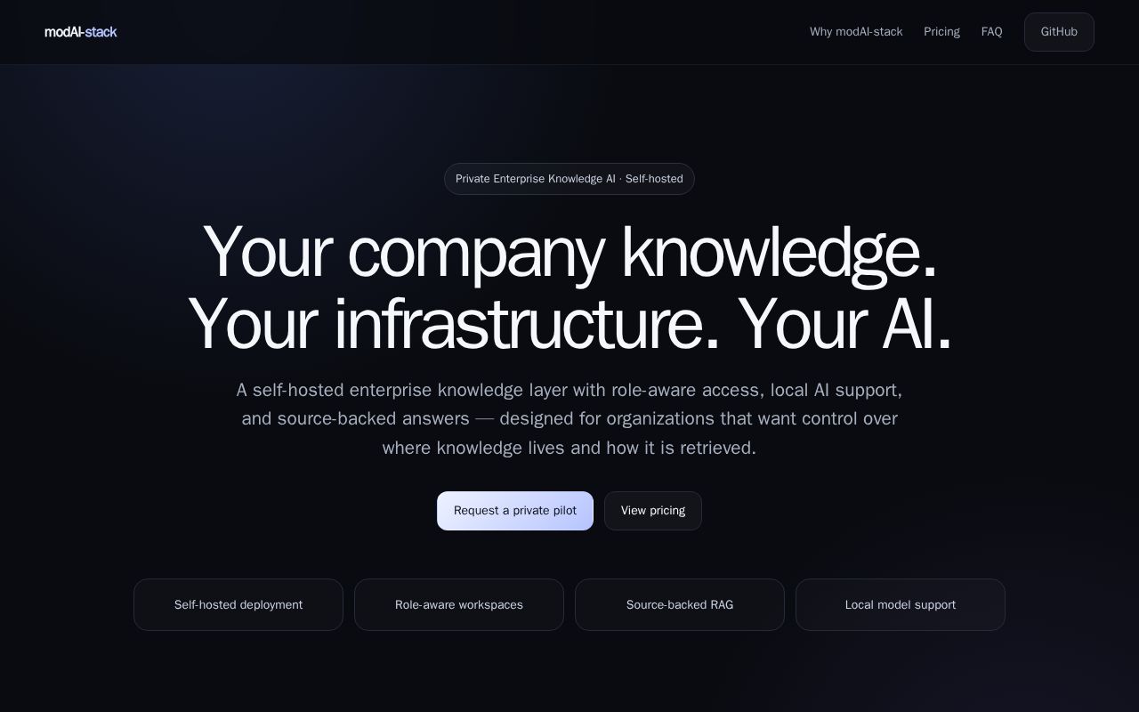Preview of ModAI Stack