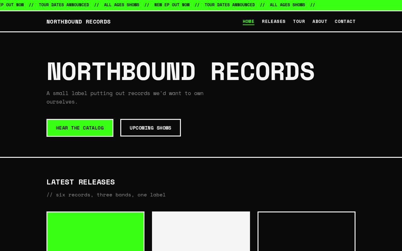 Preview of Northbound Records Example