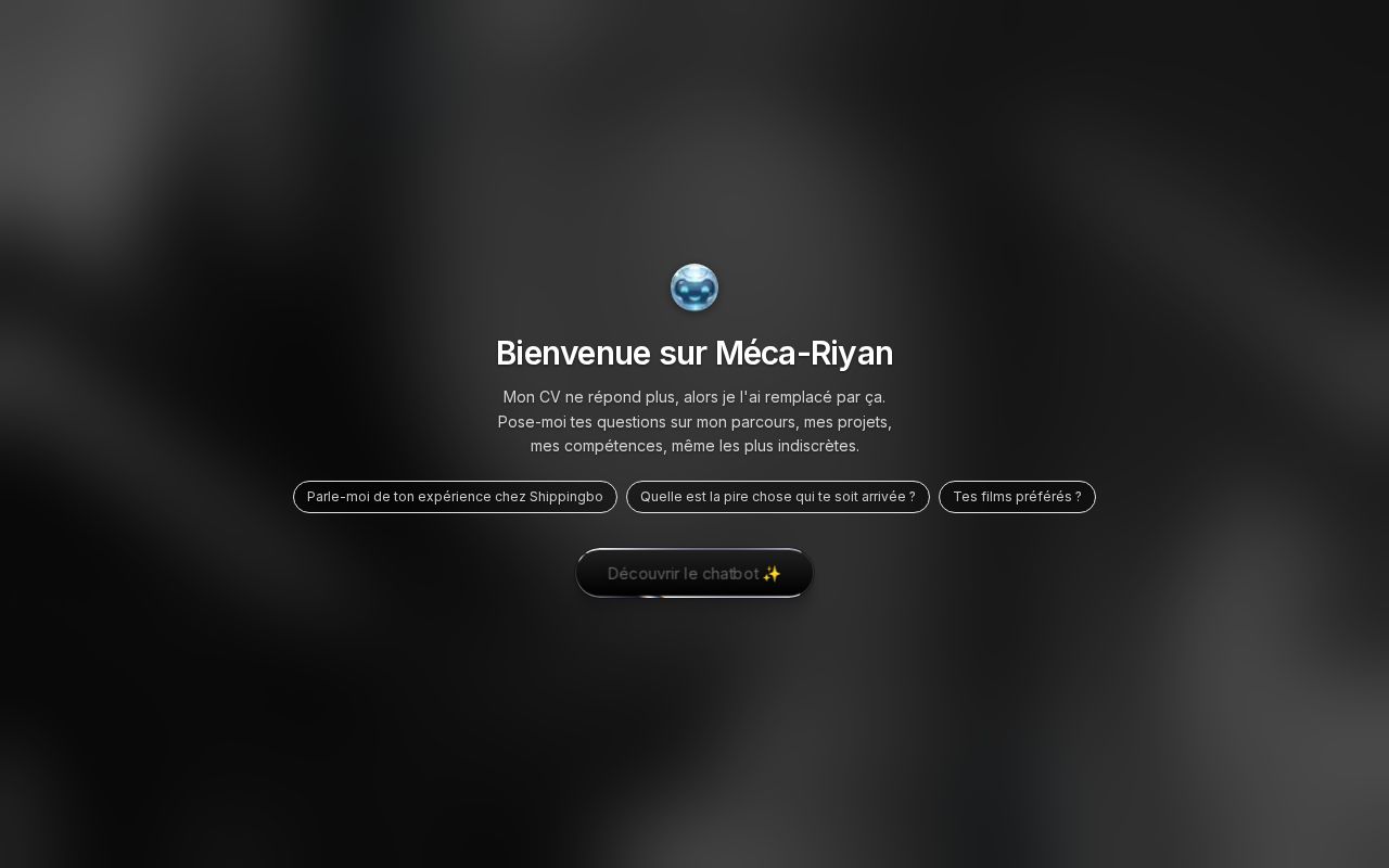 Preview of Un chatbot qui permet d'en savoir plus sur le PM que je suis !