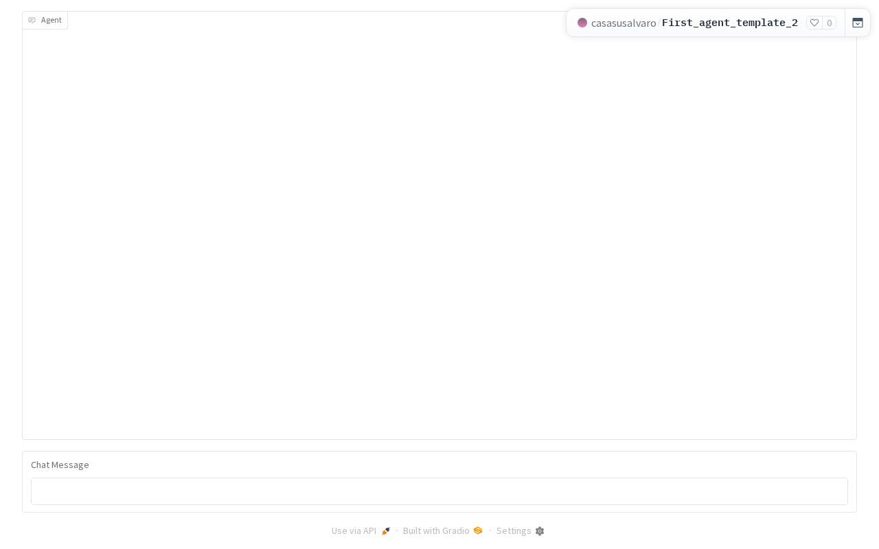 Preview of First Agent Template