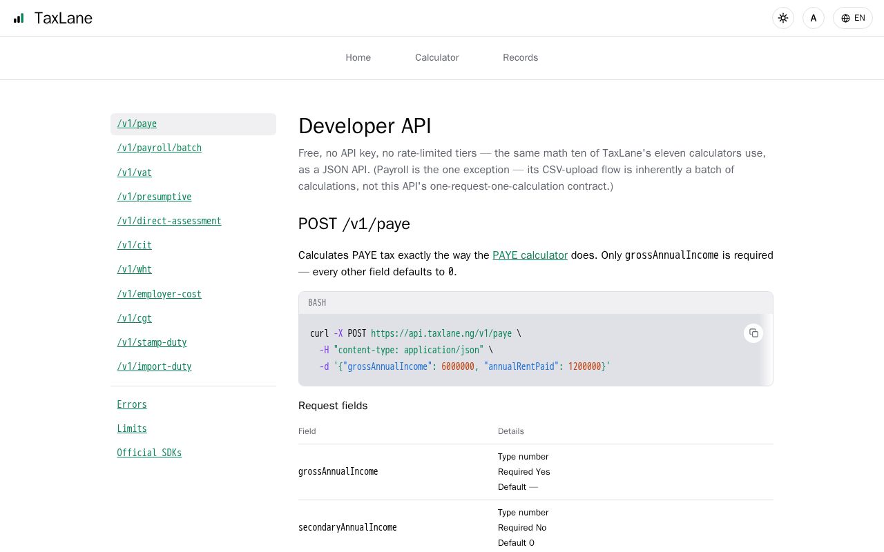 Preview of Taxlane Php