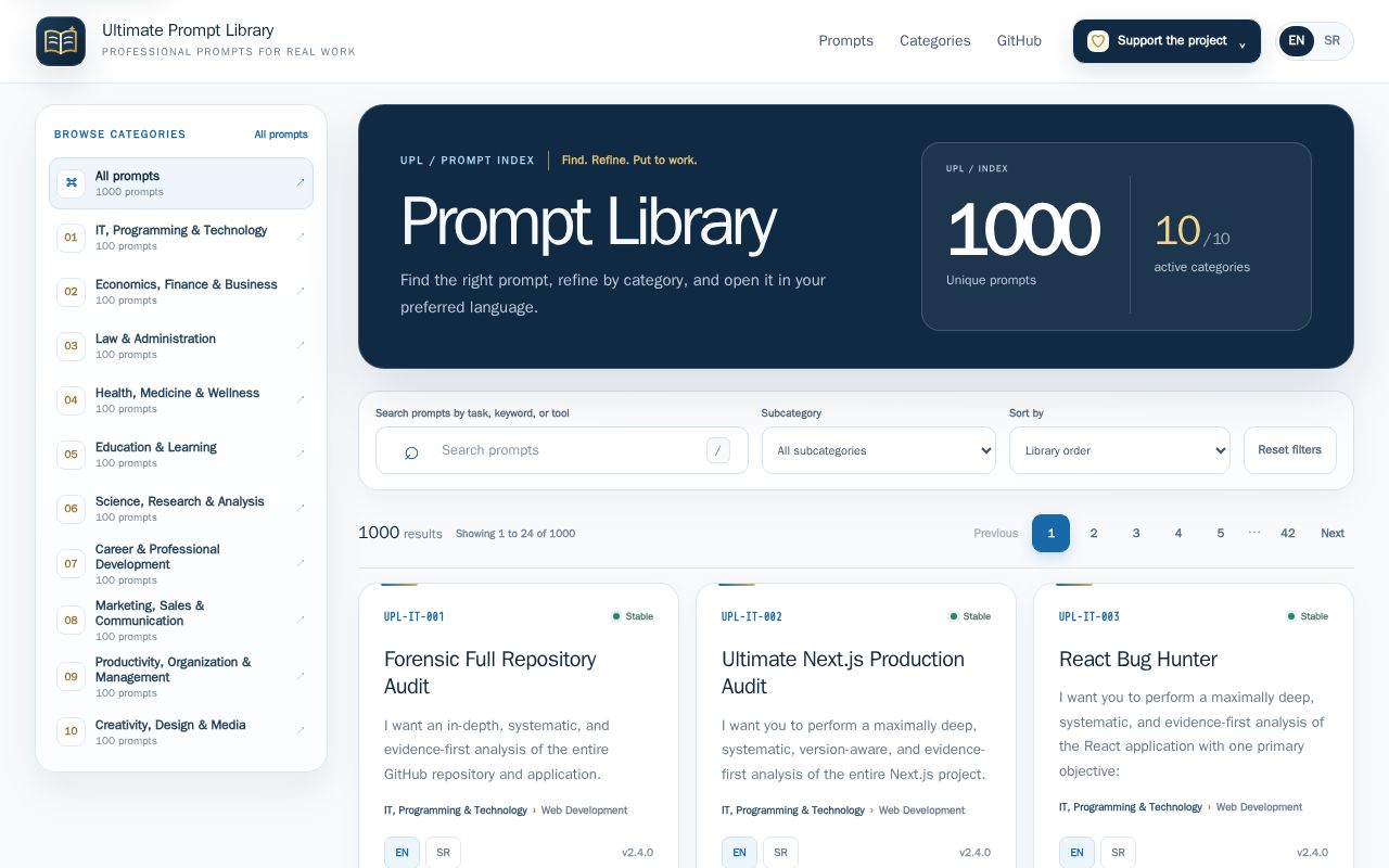 Preview of Ultimate Prompt Library