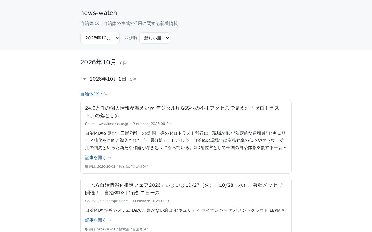 Preview of News Watch