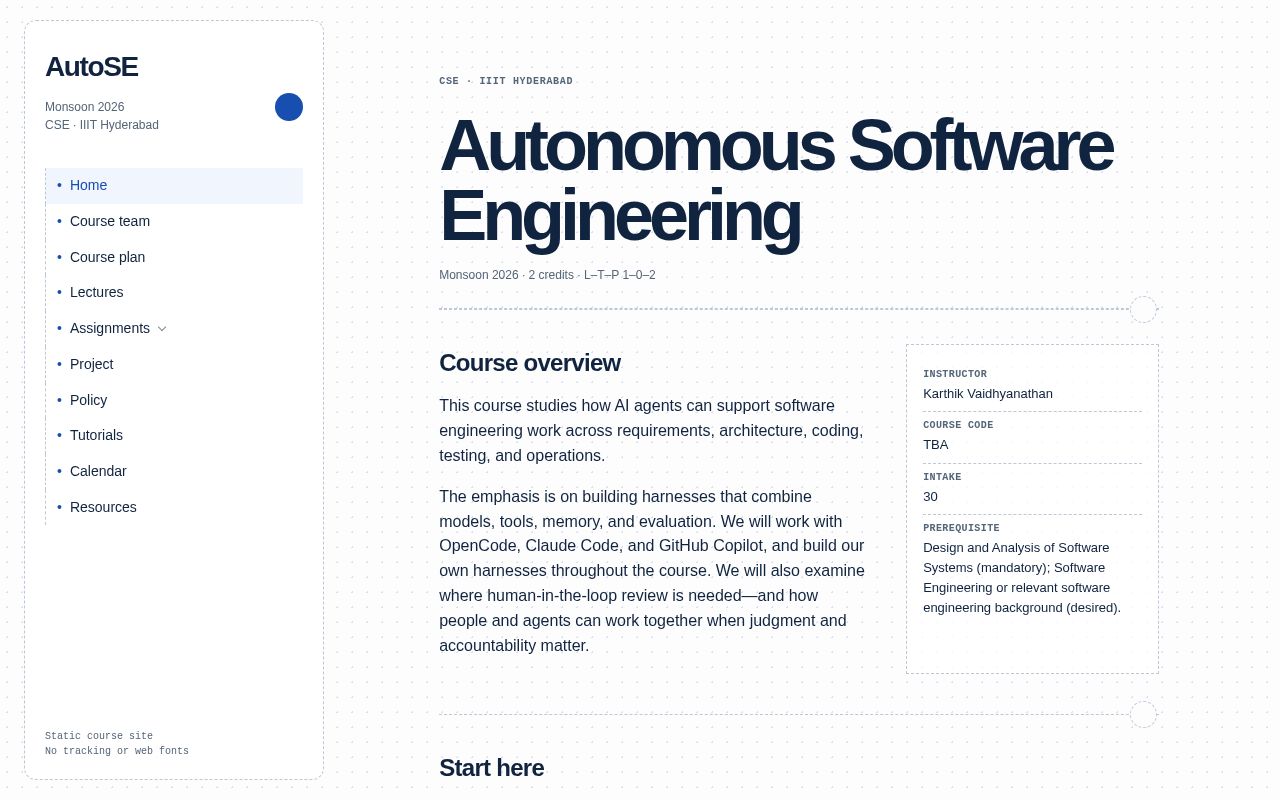 Preview of Autose Course