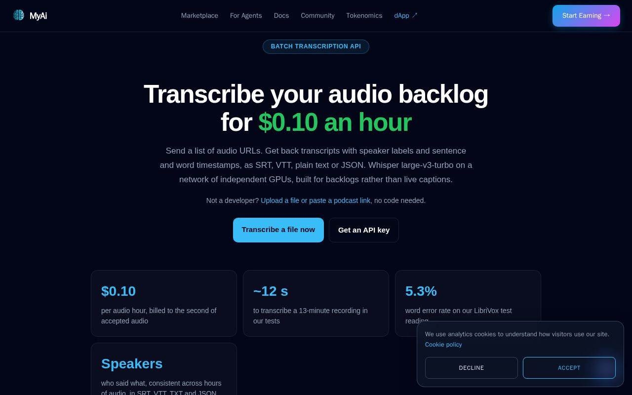 Preview of Transcribe Podcast Backlog