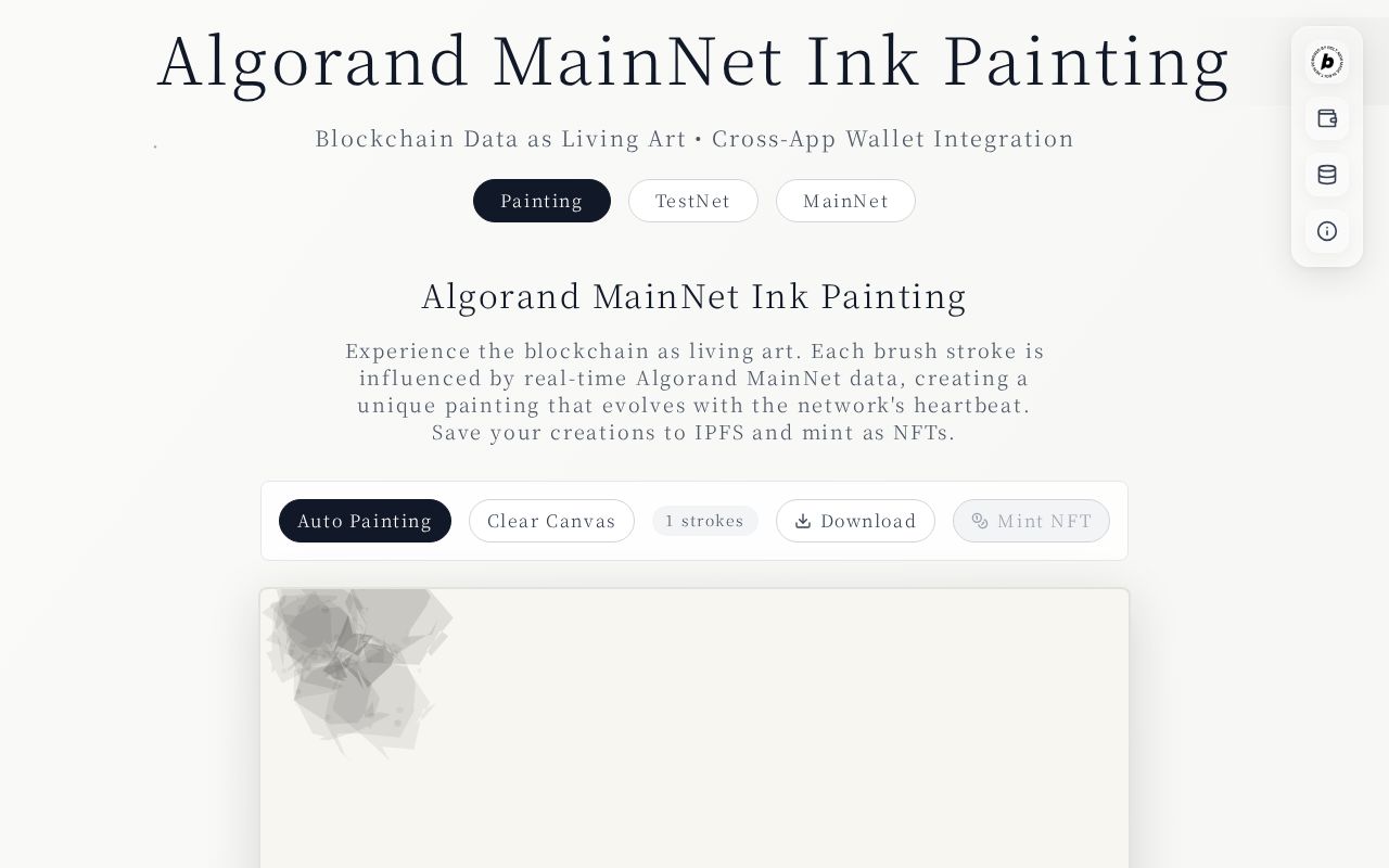 Preview of Algorand Ink – Live Blockchain Art