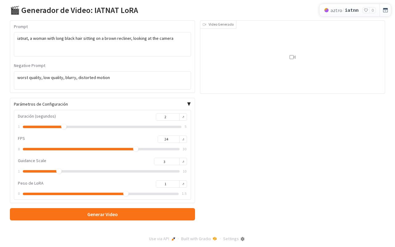 Preview of IATNAT LTX-2.5 Video Generator