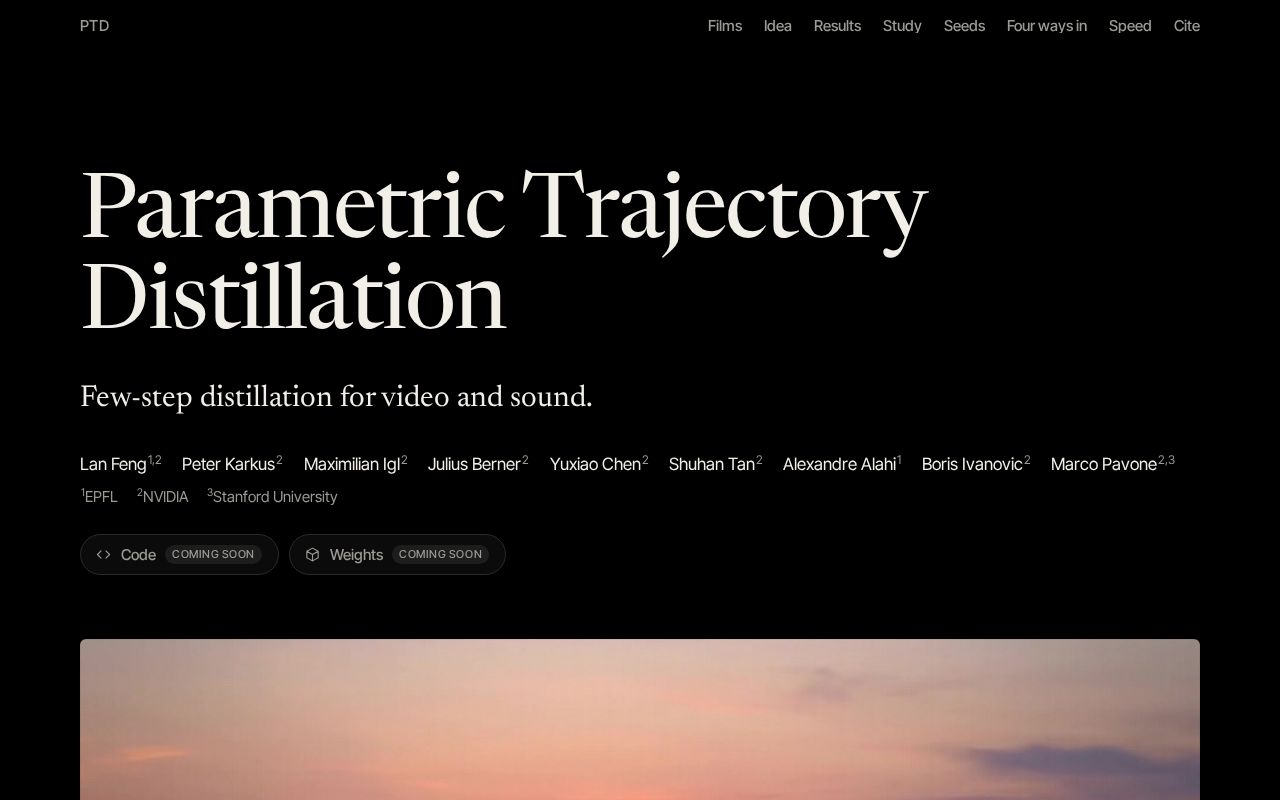 Preview of Parametric Trajectory Distillation