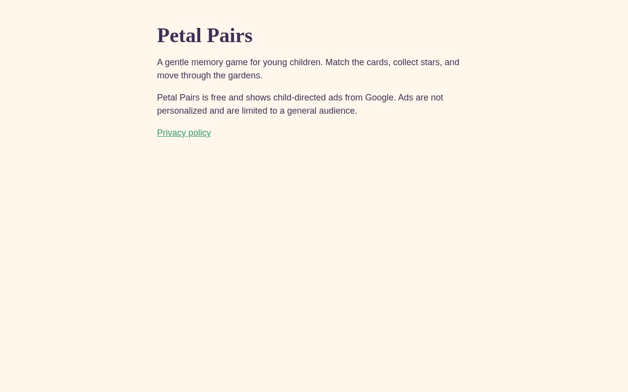 Preview of Petal Pairs Site