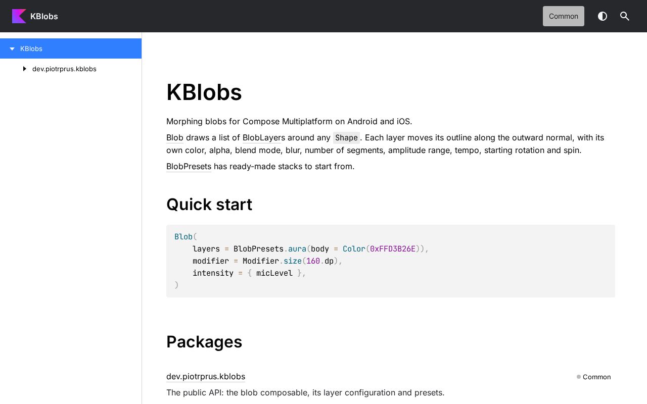Preview of KBlobs