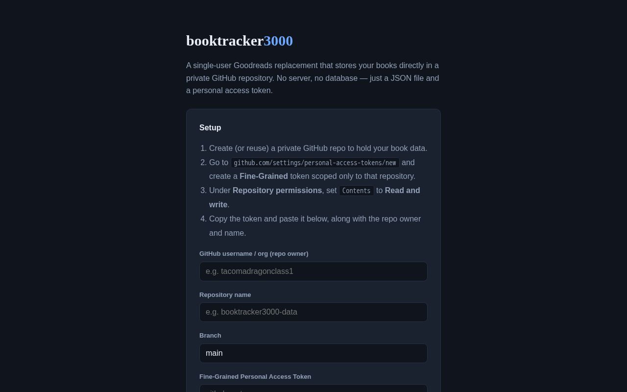 Preview of Booktracker3000