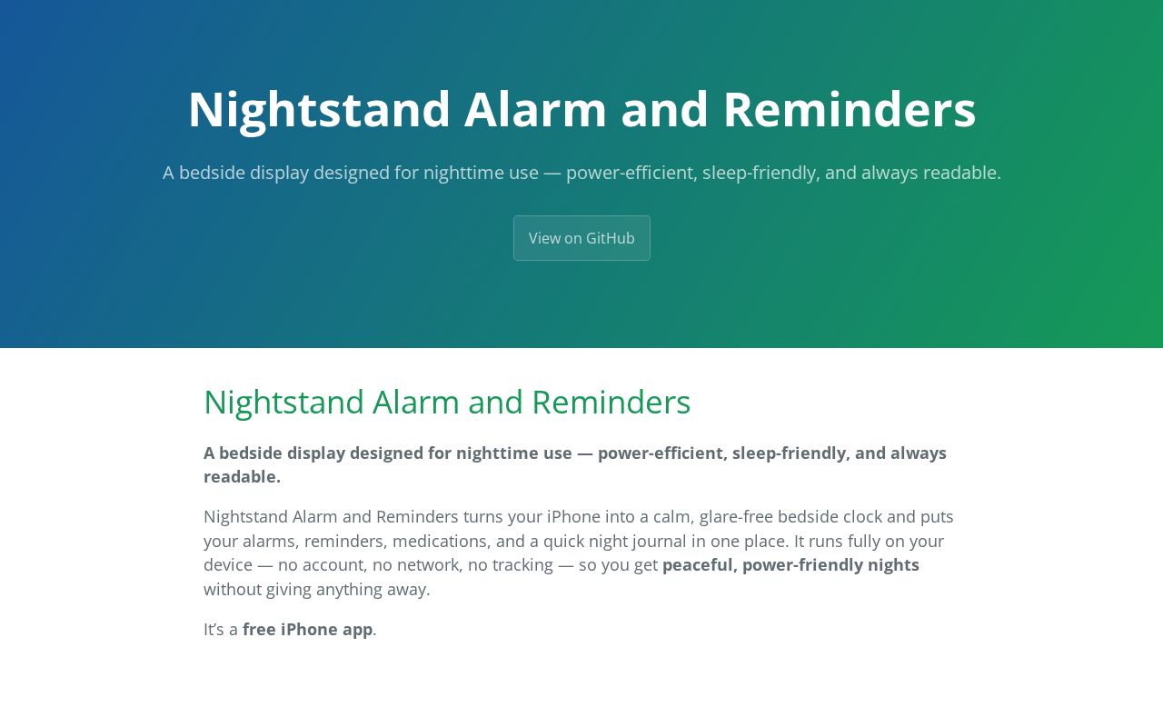 Preview of Nightstand Alarm Reminders Docs