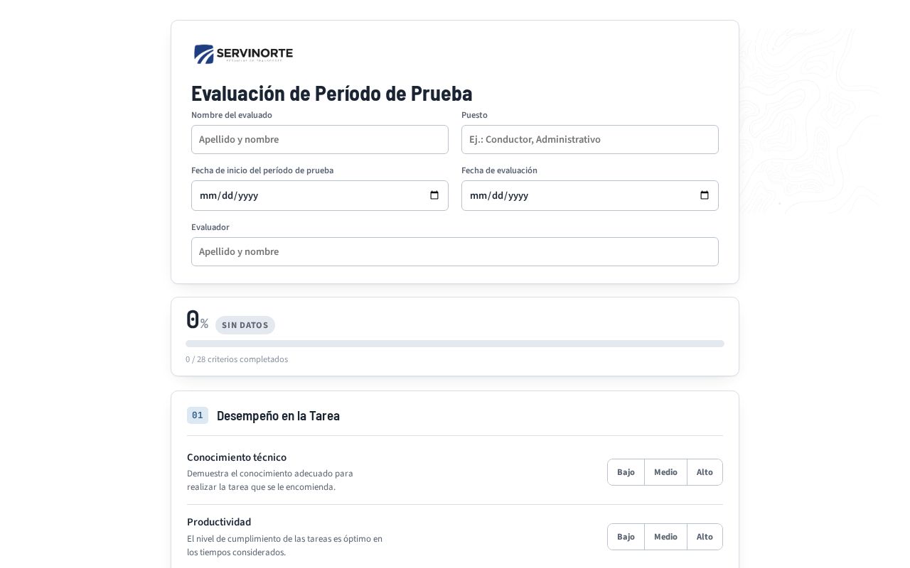 Preview of Evaluacion De Periodo De Prueba