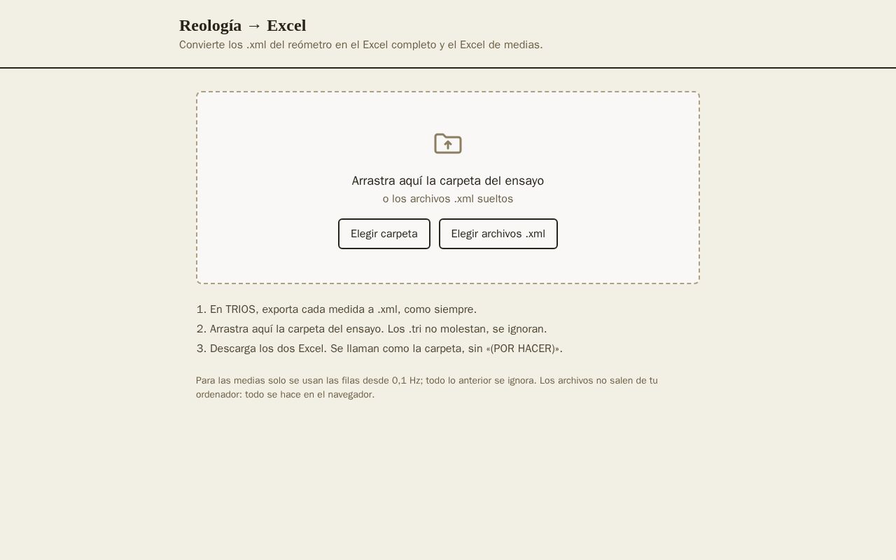 Preview of Reología a Excel