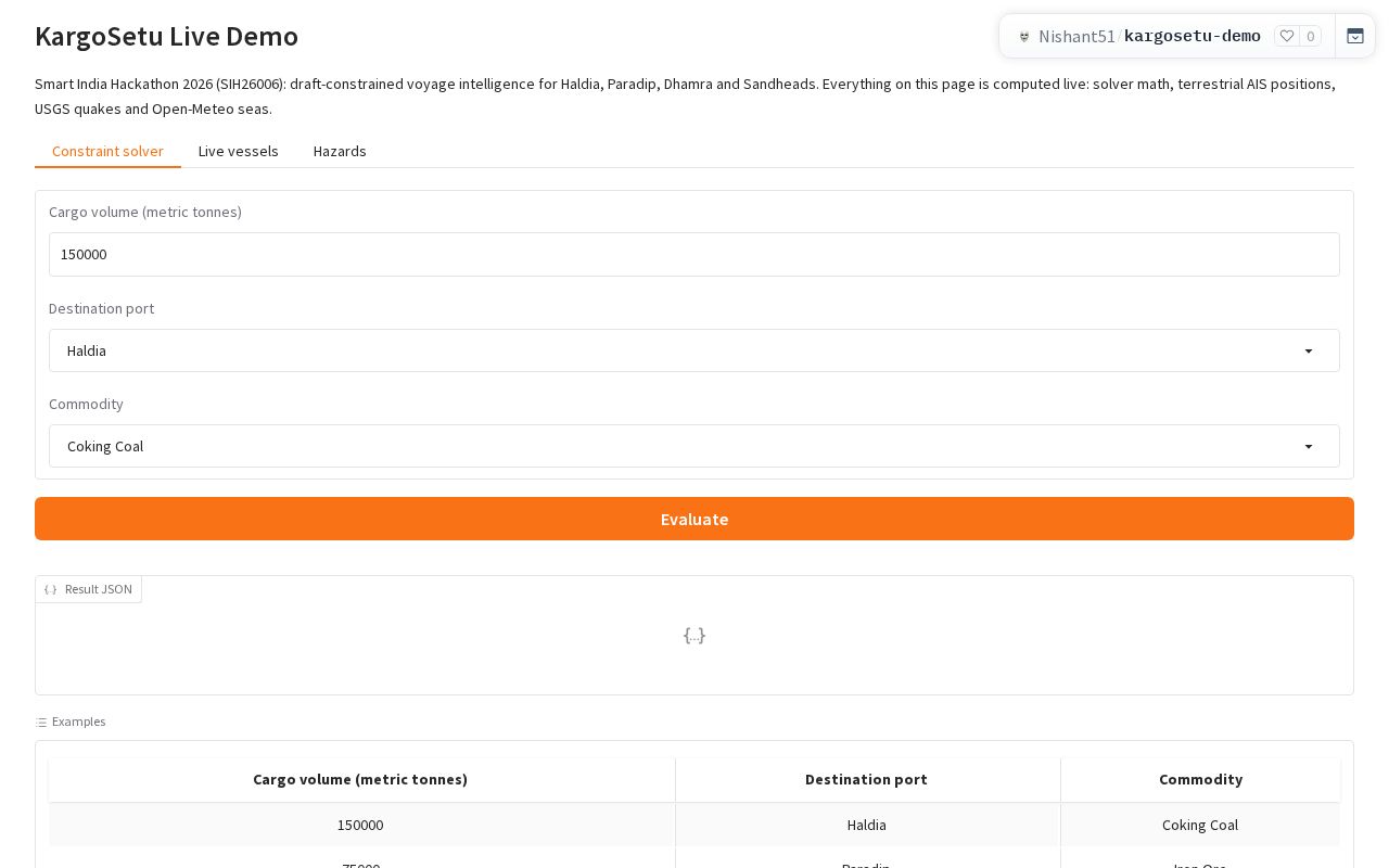 Preview of KargoSetu Live Demo