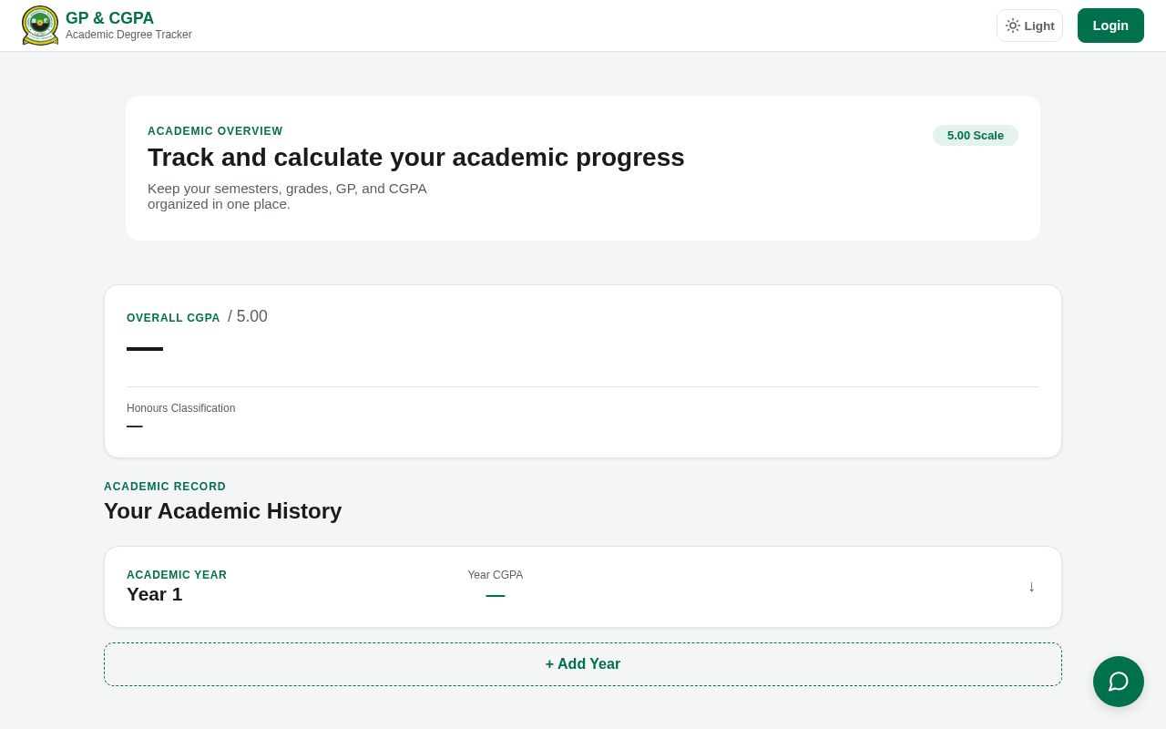 Preview of Gp Cgpa Calculator