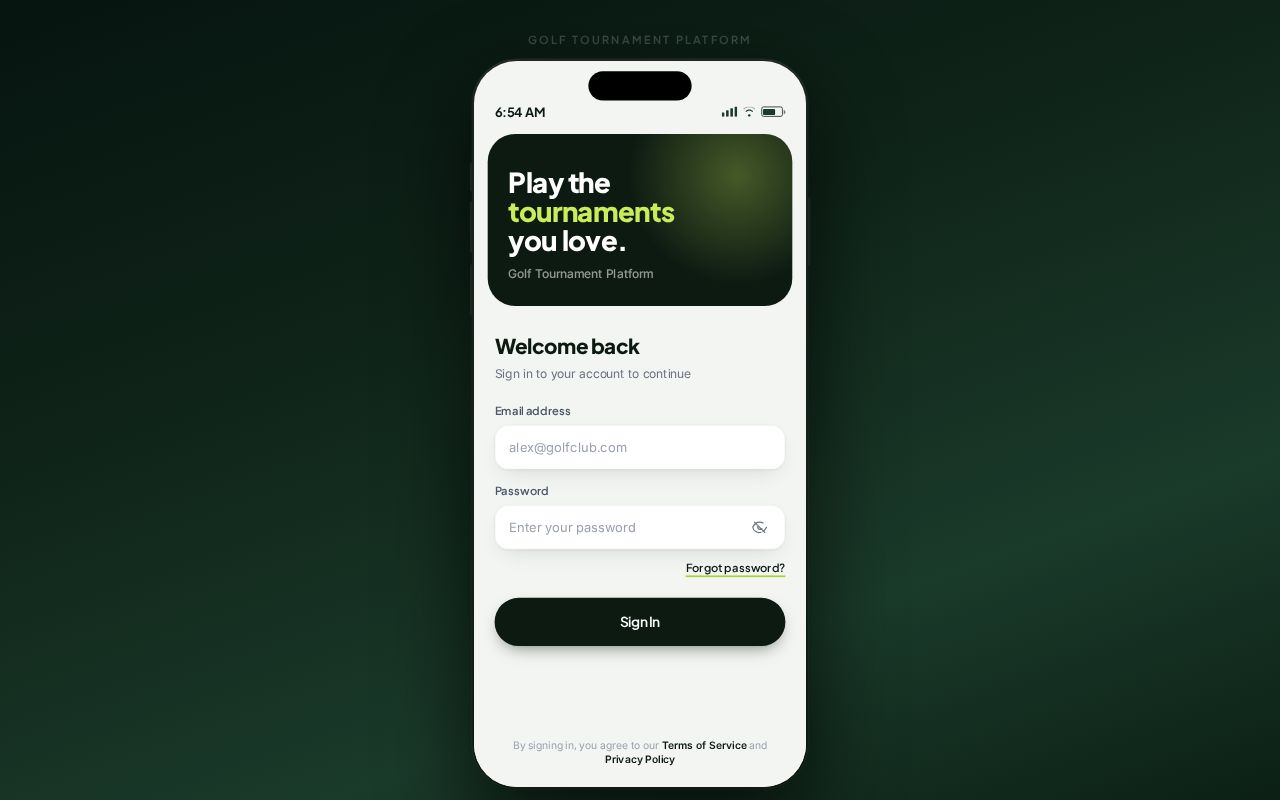 Preview of Golf Flutter Design