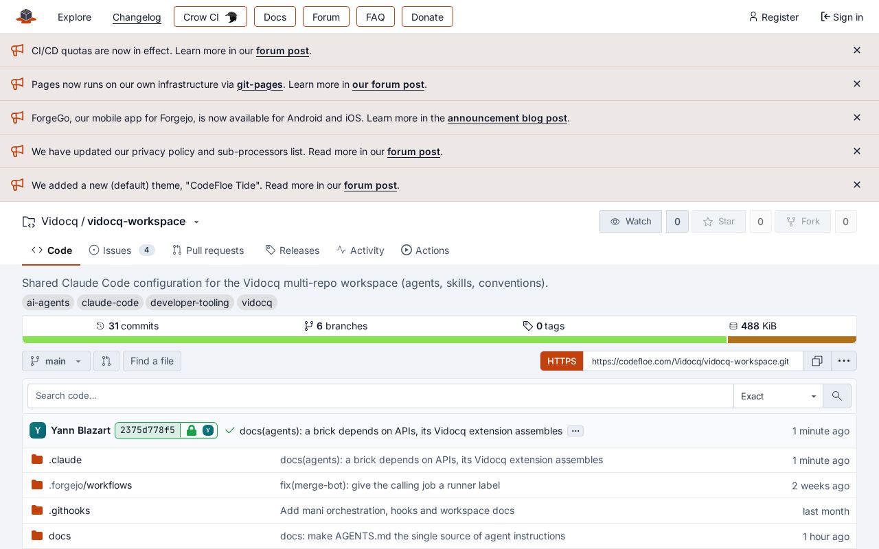 Preview of Vidocq Workspace