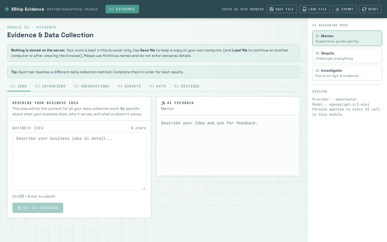 Preview of EShip Evidence