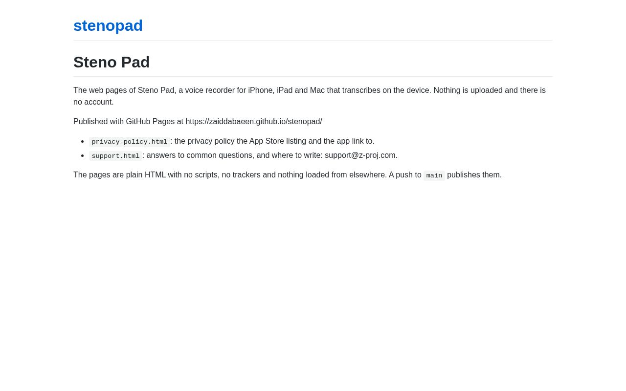 Preview of Steno Pad