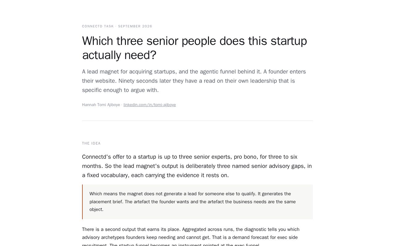 Preview of Connectd Leadership Gap Diagnostic