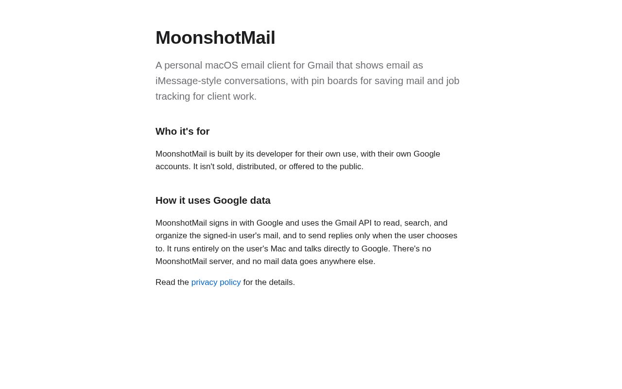 Preview of MoonshotMail