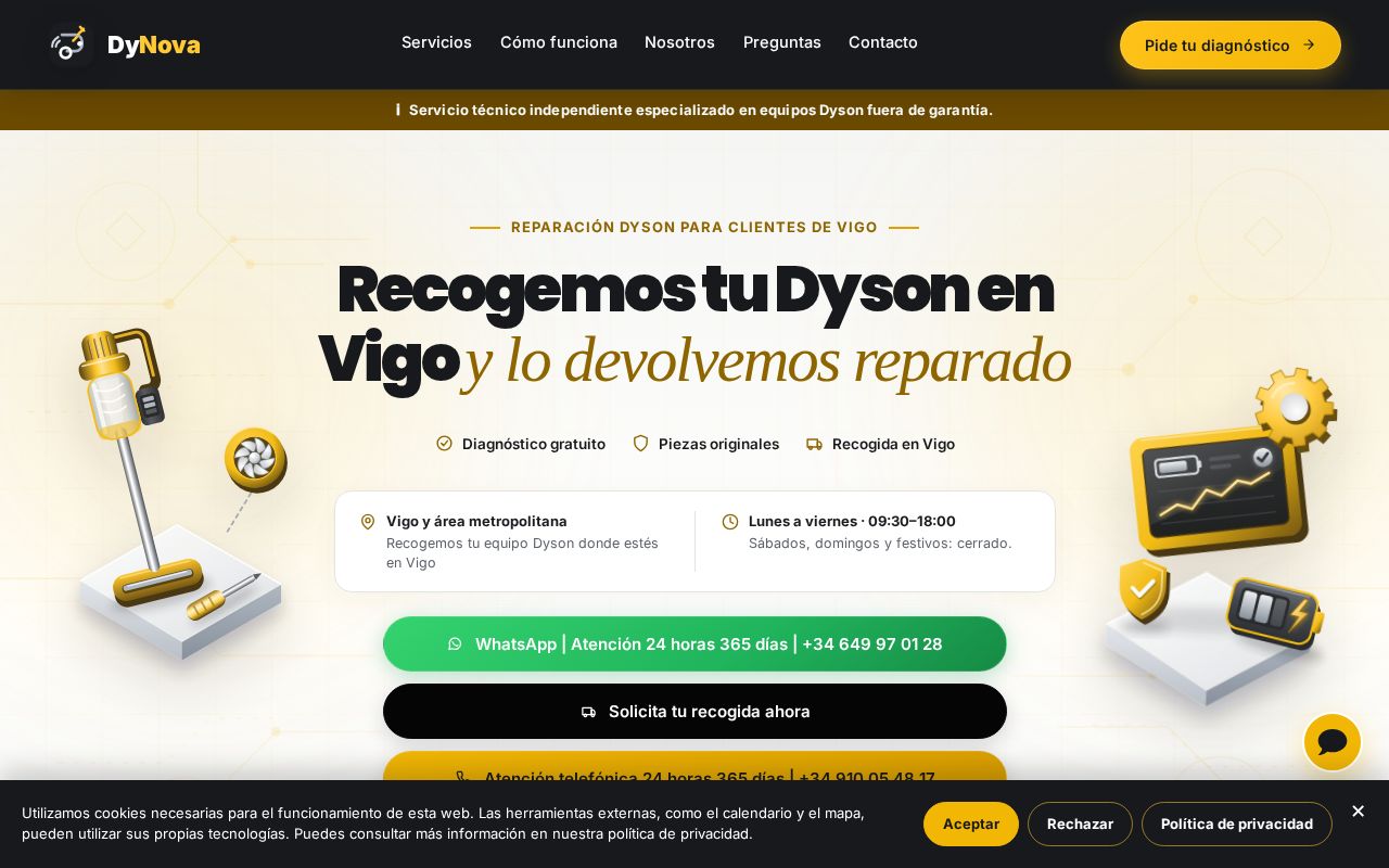 Preview of DYSON Vigoserviciotecnico Com Es